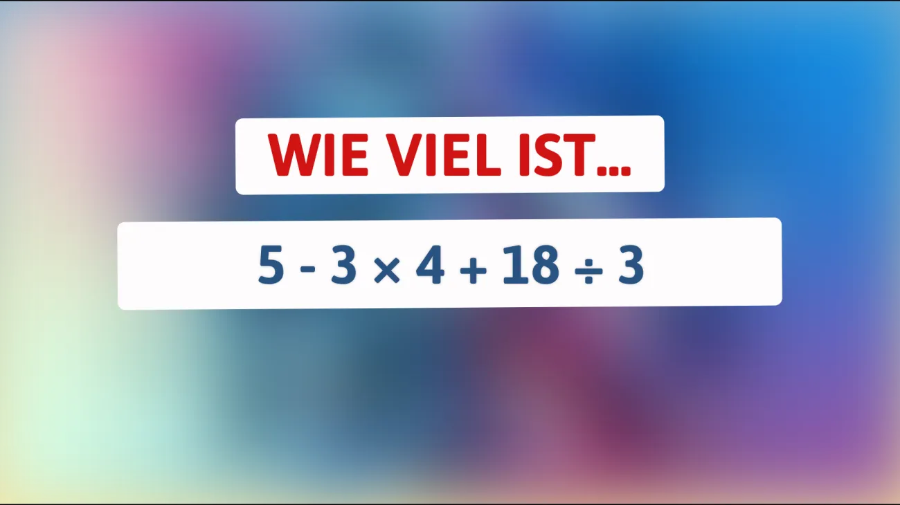 Nur 1% lösen dieses mathematische Rätsel auf Anhieb: Kannst du?"