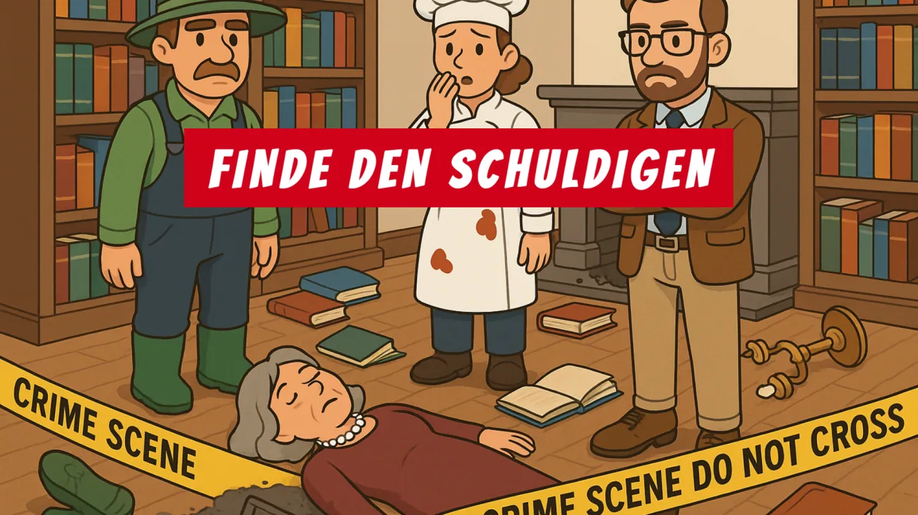 Nur für echte Genies: Schaffst du es, den mysteriösen Bibliotheks-Mörder zu entlarven?"
